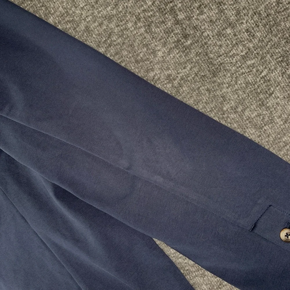 Travis Mathew Blazer Jacket Men XL Stretch Knit Navy Sport Coat Unlined Modern